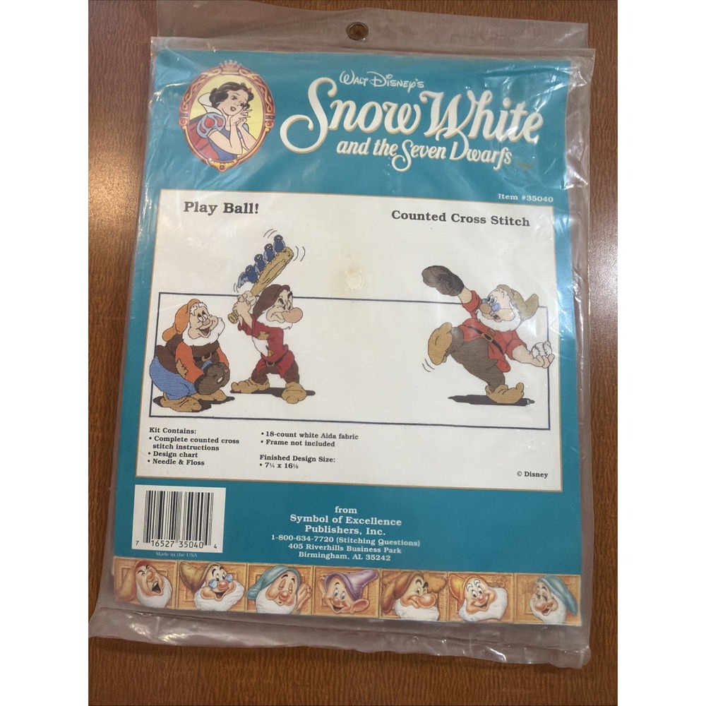 Disney's Snow White And The Seven Dwarfs Play Ball #35040 Counted Cross Stitch